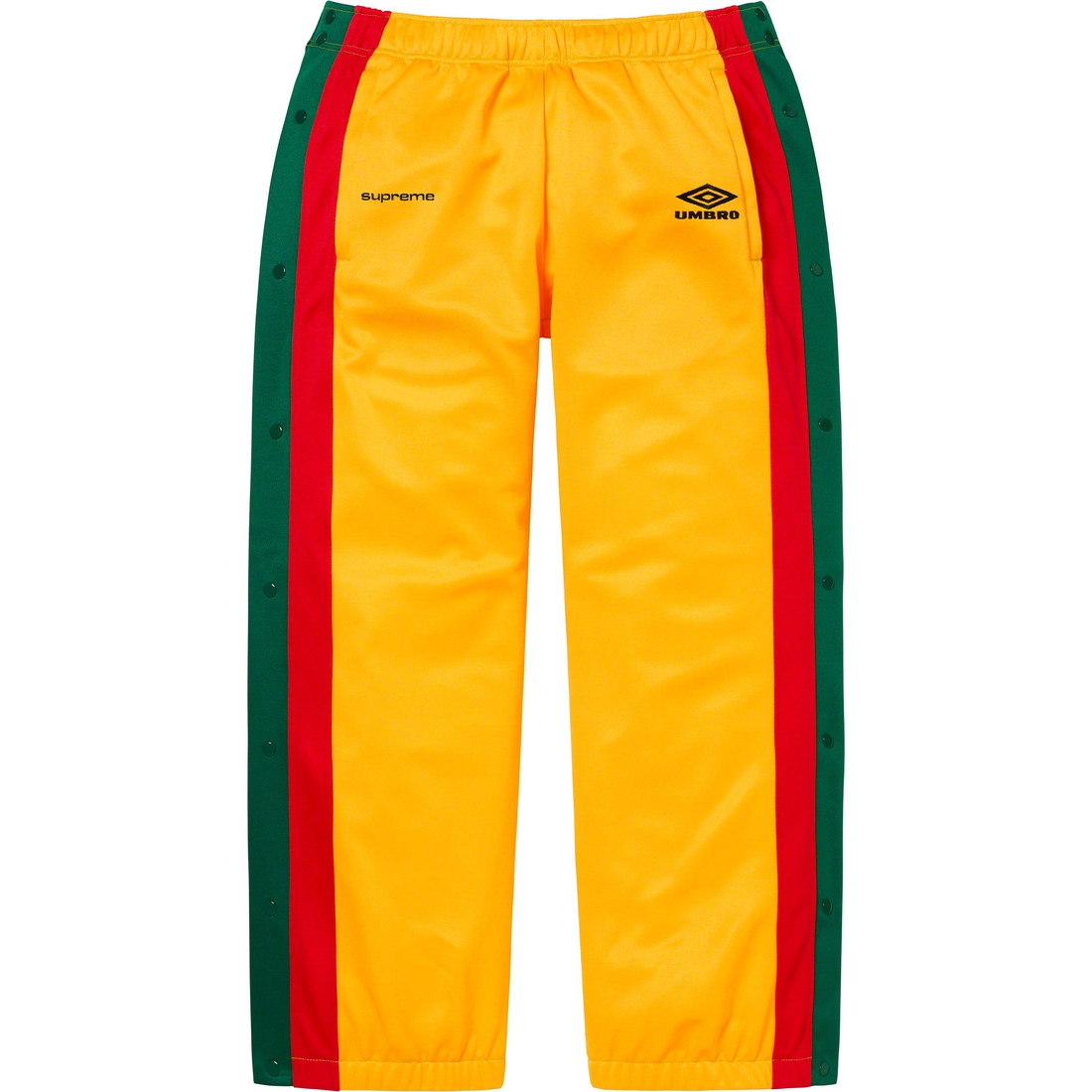 Details on Supreme Umbro Break-Away Track Pant Yellow from spring summer
                                                    2023 (Price is $168)