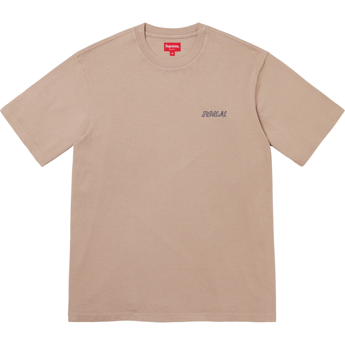 Details on Washed Script S S Top Tan from spring summer
                                                    2023 (Price is $54)