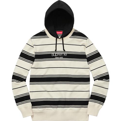 Details on Striped Hooded Crewneck None from fall winter
                                                    2016