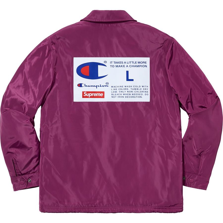 Details on Supreme Champion Label Coaches Jacket from fall winter
                                            2018 (Price is $168)