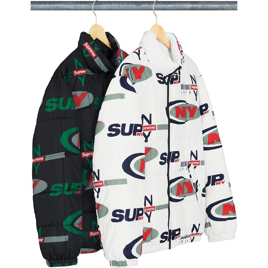 Details on Supreme NY Reversible Puffy Jacket from fall winter
                                            2018 (Price is $198)