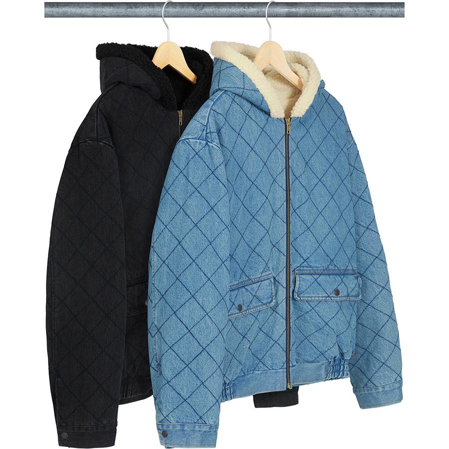 Details on Quilted Denim Pilot Jacket from fall winter
                                            2018 (Price is $198)