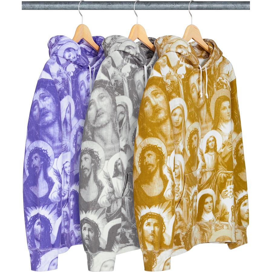 Details on Jesus and Mary Hooded Sweatshirt from fall winter
                                            2018 (Price is $178)