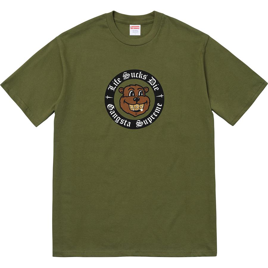 Details on Life Sucks Die Tee from fall winter
                                            2018 (Price is $36)