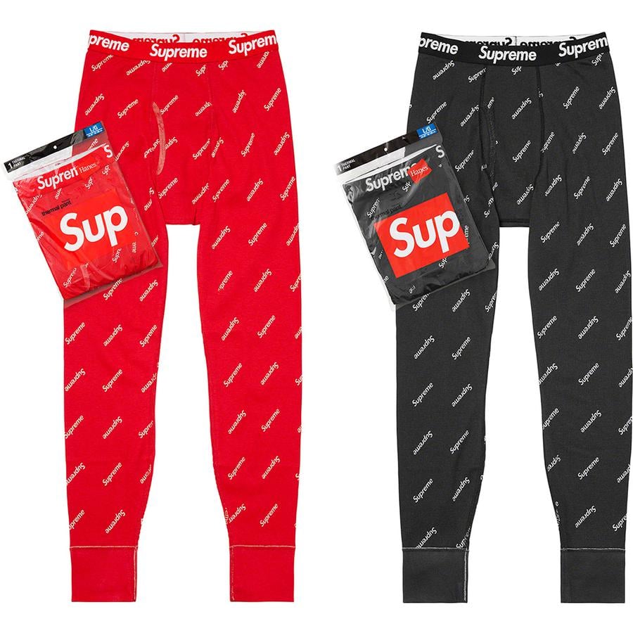 Details on Supreme Hanes Thermal Pant (1 Pack) from fall winter
                                            2020 (Price is $26)