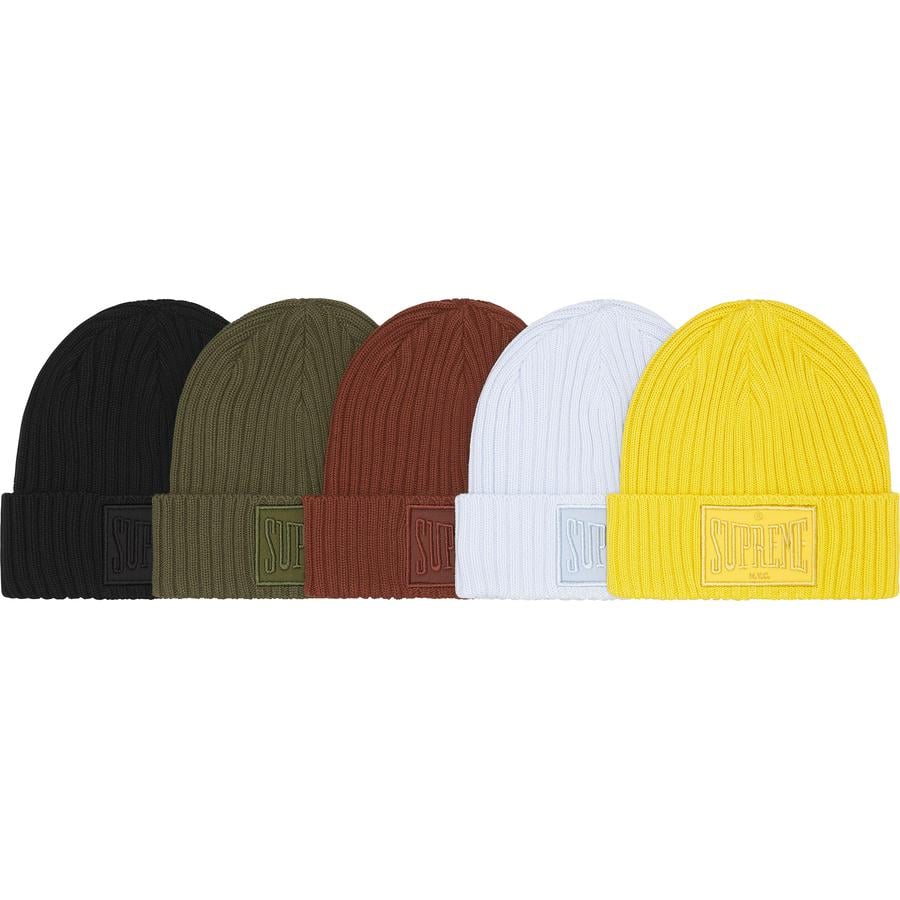 Supreme Overdyed Patch Beanie for fall winter 22 season