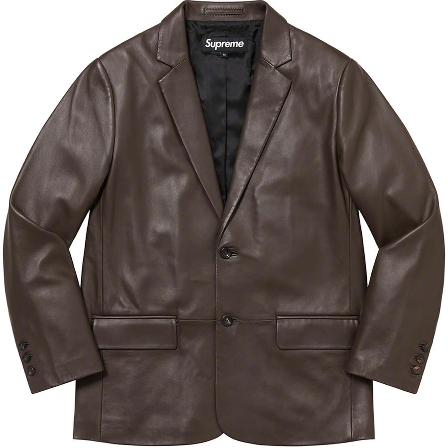 Details on Leather Blazer  from fall winter
                                                    2022 (Price is $498)