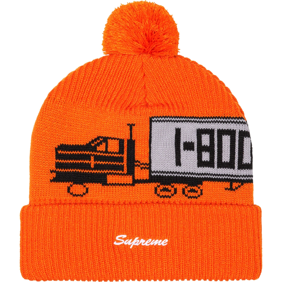 Details on 18-Wheeler Beanie Orange from fall winter
                                                    2023 (Price is $40)