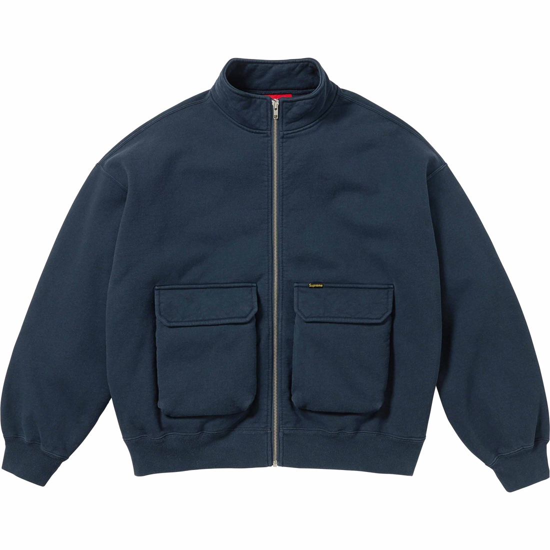 Details on Cargo Pocket Zip Up Sweatshirt Navy from fall winter
                                                    2023 (Price is $158)