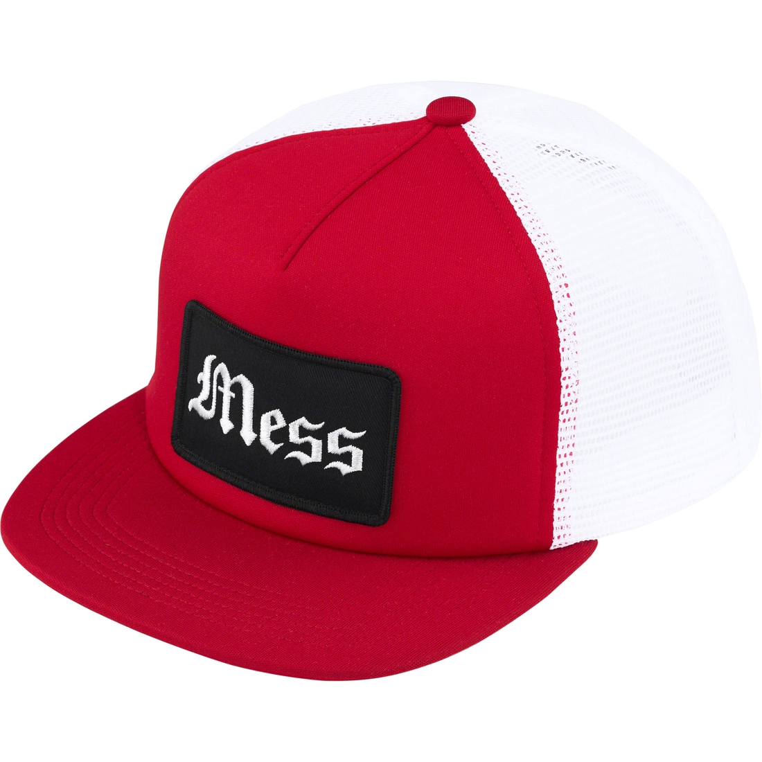 Details on Mess Mesh Back 5-Panel Red from fall winter
                                                    2023 (Price is $48)