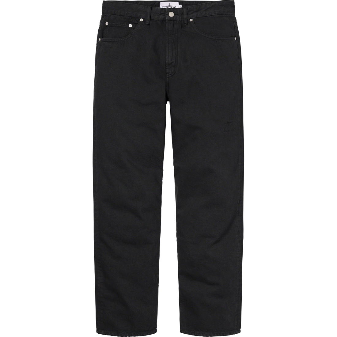 Details on Supreme Stone Island 5-Pocket Jean Black from fall winter
                                                    2023 (Price is $348)