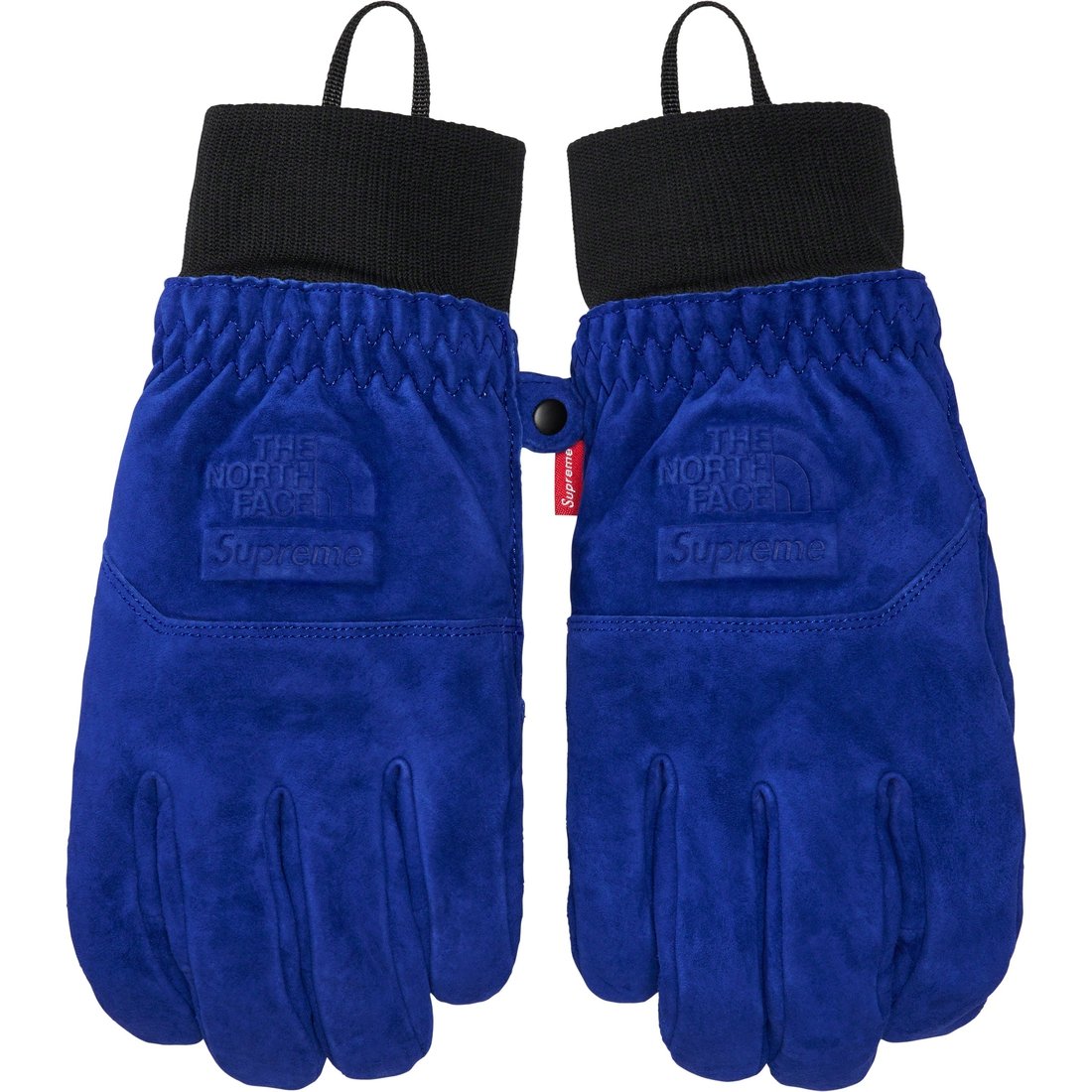 Details on Supreme The North Face Suede Glove Blue from fall winter
                                                    2023 (Price is $148)