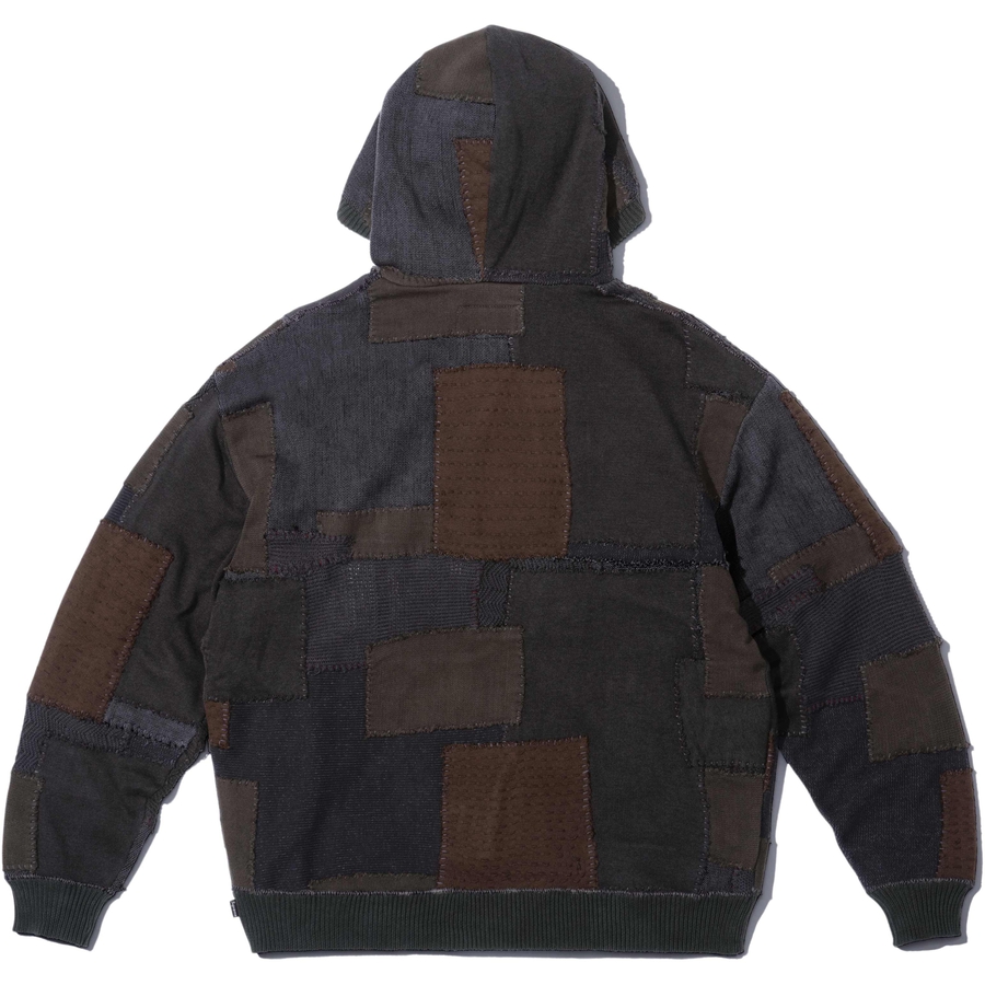 Details on Supreme blackmeans Patchwork Zip Up Hooded Sweater  from fall winter
                                                    2023 (Price is $498)