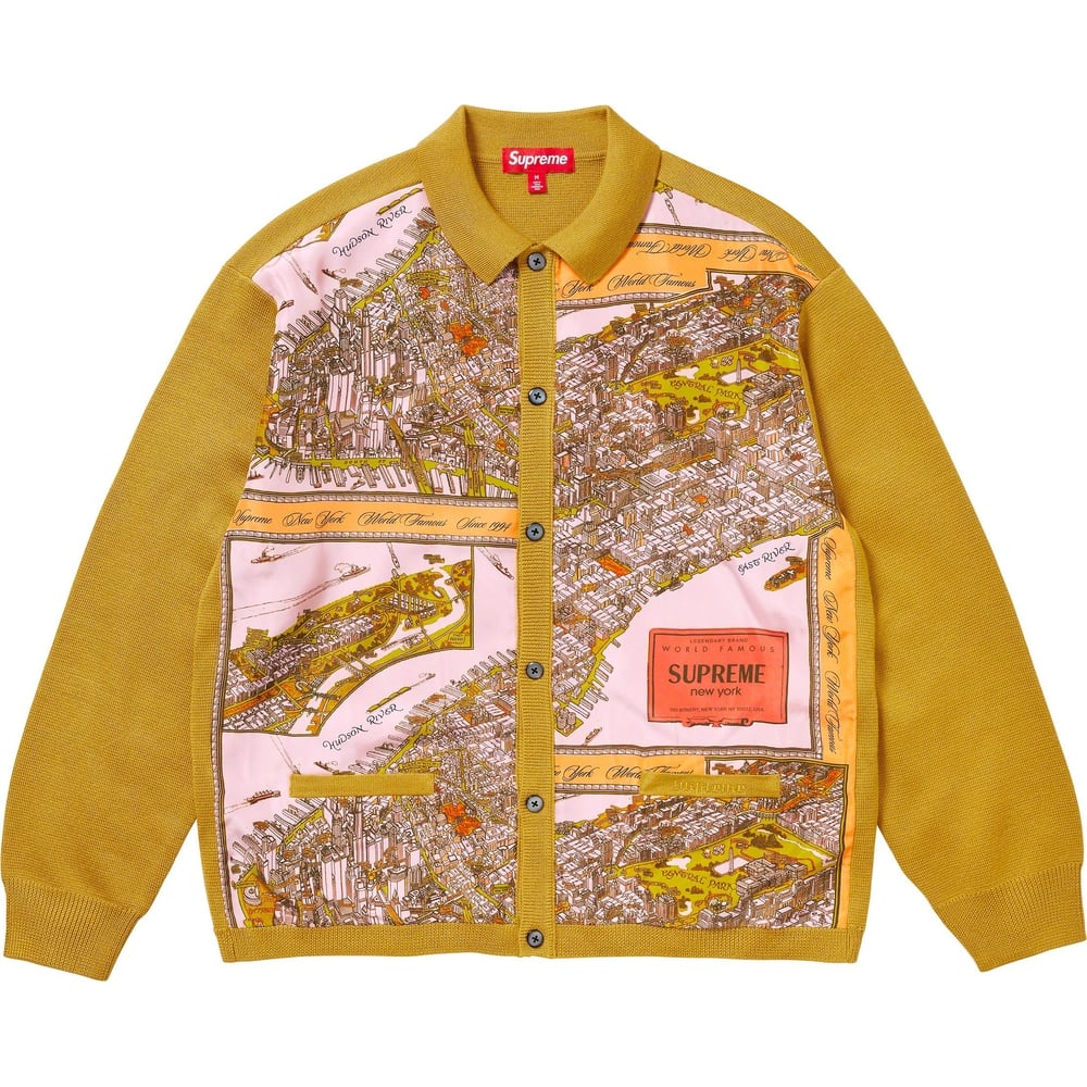 Details on Silk Map Cardigan  from fall winter
                                                    2023 (Price is $178)