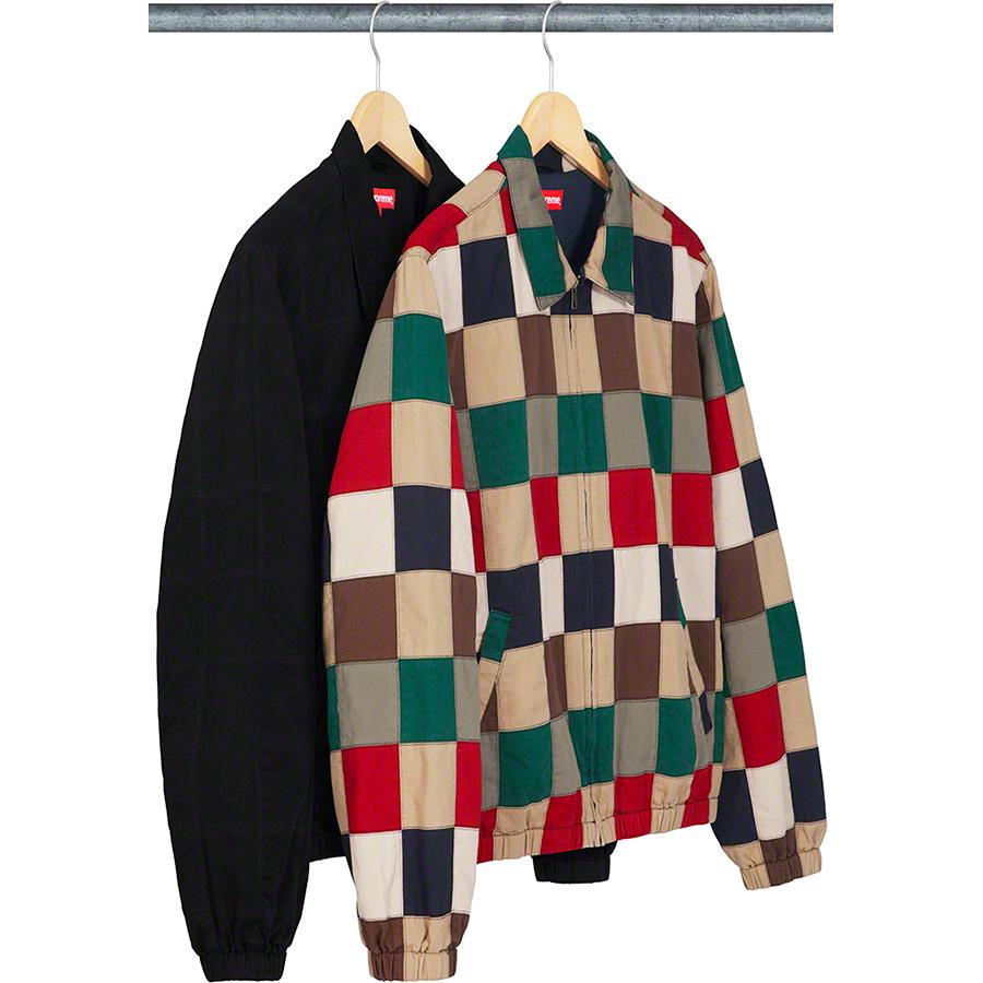 Details on Patchwork Harrington Jacket from spring summer
                                            2019 (Price is $248)
