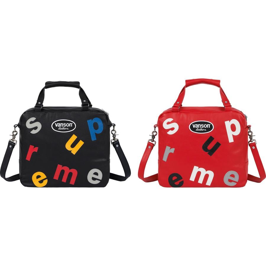 Details on Supreme Vanson Leathers Letters Bag from spring summer
                                            2020 (Price is $328)