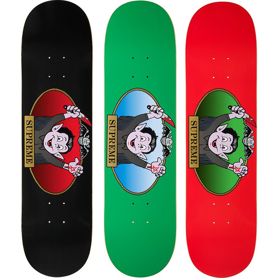 Details on Vampire Boy Skateboard from spring summer
                                            2021 (Price is $52)
