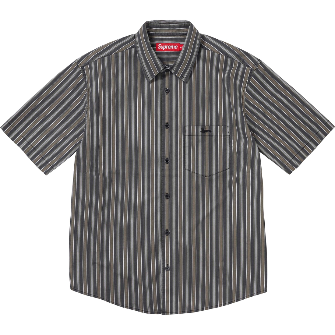 Details on Loose Fit Multi Stripe S S Shirt Black from spring summer
                                                    2024 (Price is $128)