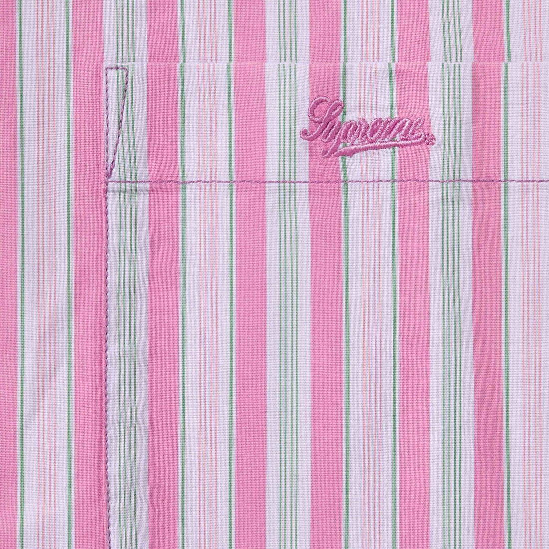 Details on Loose Fit Multi Stripe S S Shirt Pink from spring summer
                                                    2024 (Price is $128)