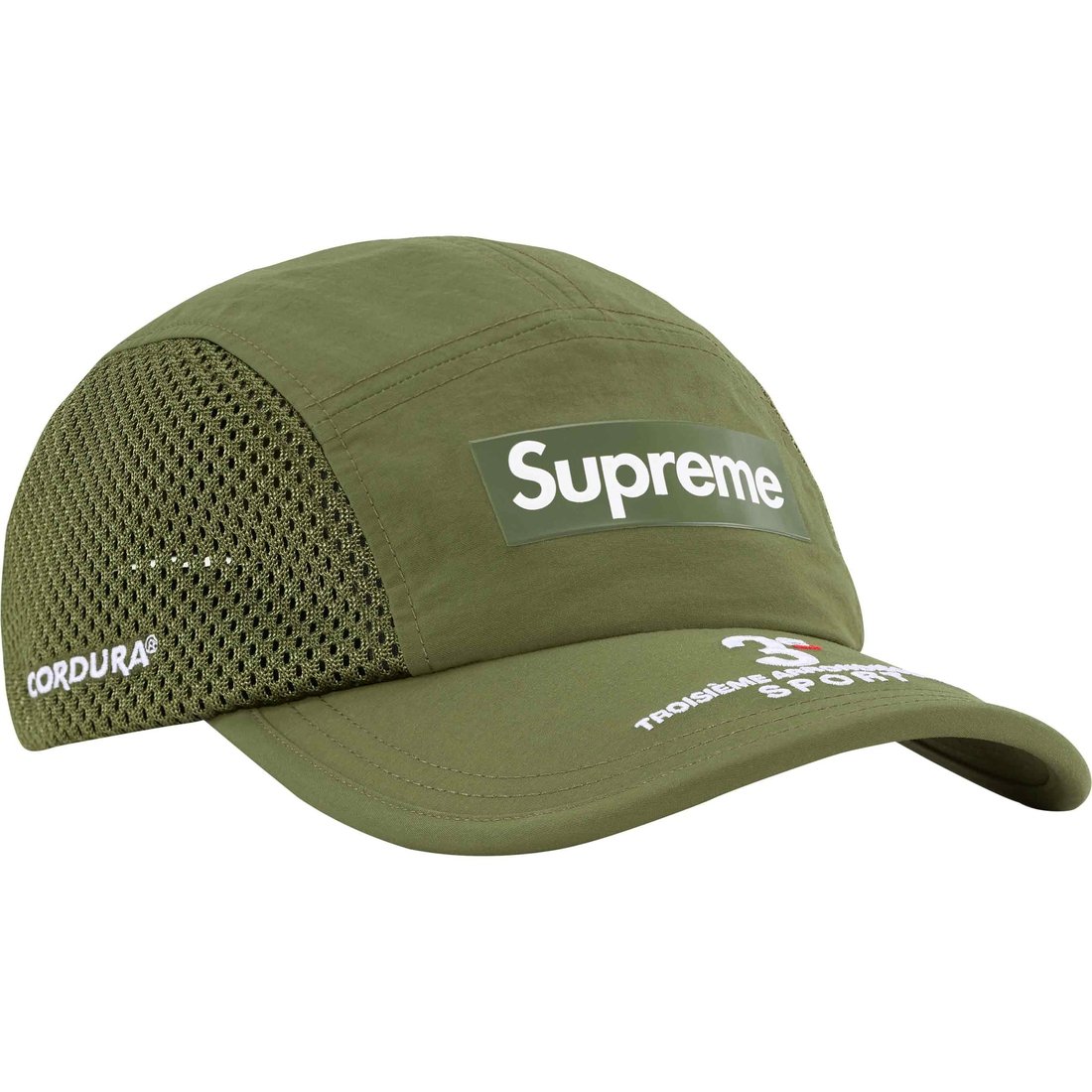 Details on Mesh Side Panel Camp Cap Olive from spring summer
                                                    2024 (Price is $48)