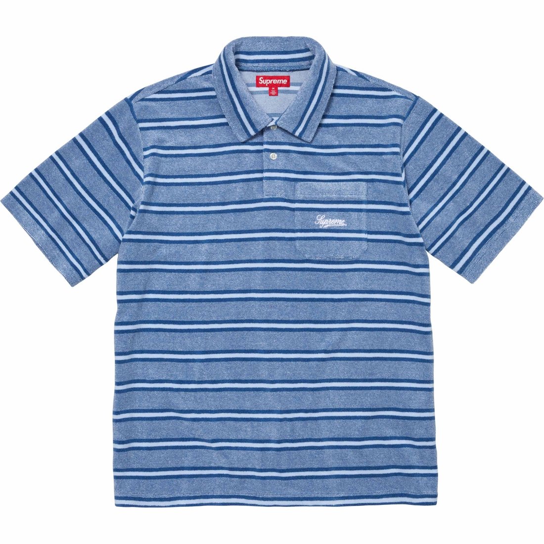 Details on Stripe Terry S S Polo Royal from spring summer
                                                    2024 (Price is $110)