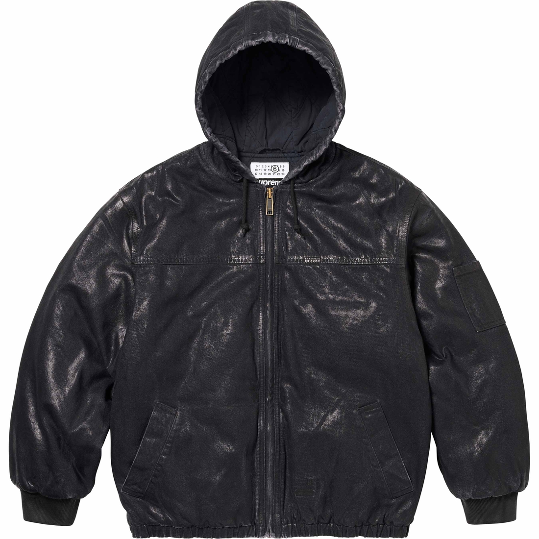 Details on Supreme MM6 Maison Margiela Foil Hooded Work Jacket Black from spring summer
                                                    2024 (Price is $498)