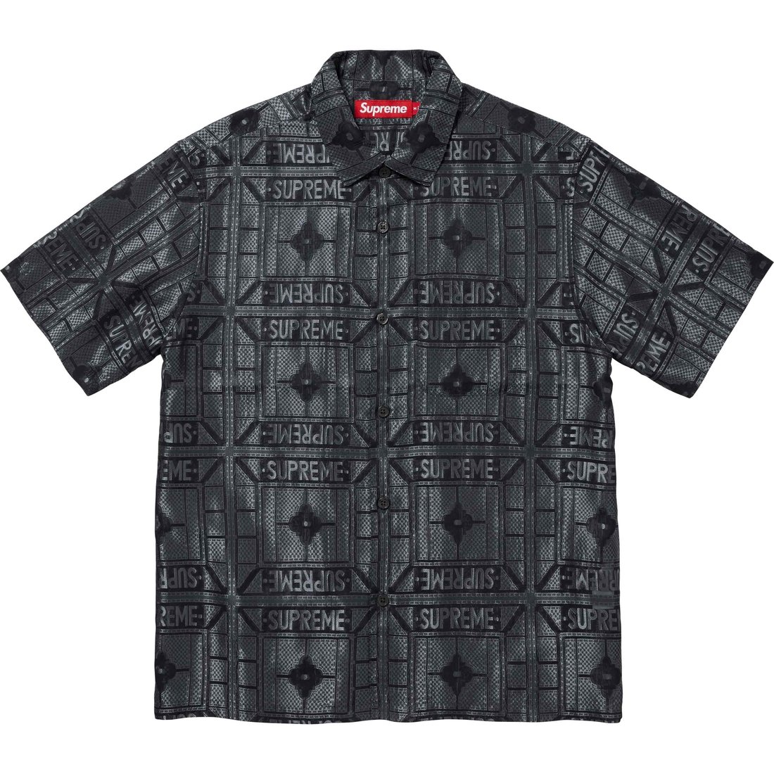 Details on Tray Jacquard S S Shirt Black from spring summer
                                                    2024 (Price is $148)