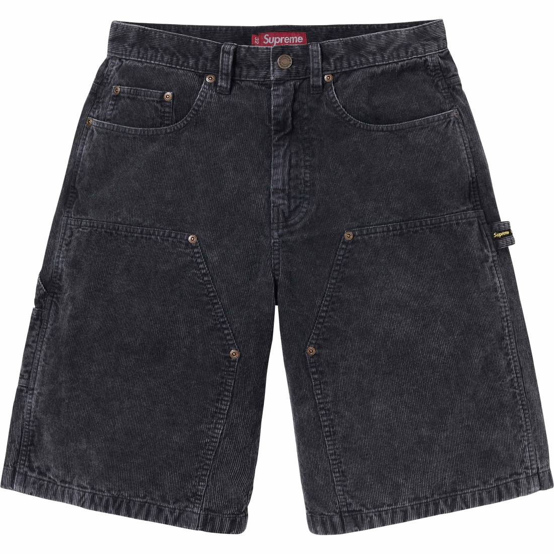 Details on Washed Corduroy Double Knee Painter Short Black from spring summer
                                                    2024 (Price is $128)