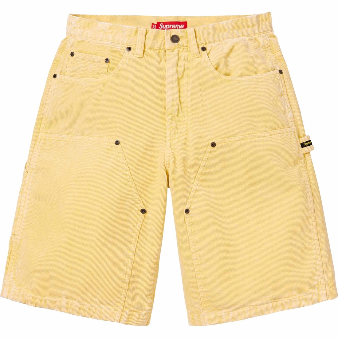 Details on Washed Corduroy Double Knee Painter Short Yellow from spring summer
                                                    2024 (Price is $128)