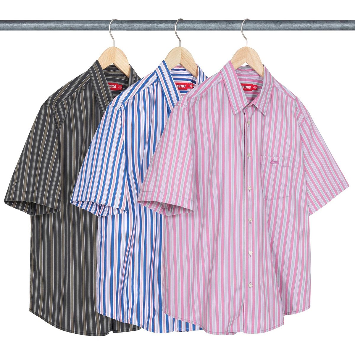 Details on Loose Fit Multi Stripe S S Shirt from spring summer
                                            2024 (Price is $128)