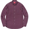 Supreme Oxford Shirt (FW18) - Plum Stripe