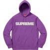 Supreme Perforated Leather Hooded Sweatshirt (FW18) - Violet