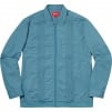Supreme Pin Tuck Zip Up Shirt (FW18) - Light Blue