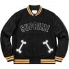 Supreme Bone Varsity Jacket (FW18) - Black