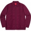 Supreme Pin Tuck Zip Up Shirt (FW18) - Plum