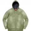 Supreme Bleached Zip Up Sweatshirt (FW18) - Light Olive