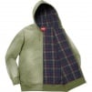 Supreme Bleached Zip Up Sweatshirt (FW18) - Light Olive