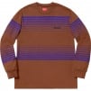 Supreme Fade Stripe L S Top (FW18) - Brown