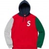 Supreme S Logo Colorblocked Hooded Sweatshirt (SS19) - Red