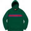 Supreme Chest Stripe Logo Hooded Sweatshirt (SS19) - Dark Green