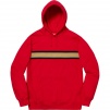 Supreme Chest Stripe Logo Hooded Sweatshirt (SS19) - Red