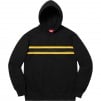 Supreme Chest Stripe Logo Hooded Sweatshirt (SS19) - Black