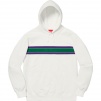 Supreme Chest Stripe Logo Hooded Sweatshirt (SS19) - White