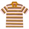 Supreme Classic Logo Stripe Polo (SS19) - Mustard