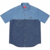 Supreme 2-Tone Denim S S Shirt (SS19) - Blue