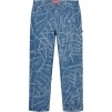 Supreme Gonz Map Denim Painter Pant (SS19) - Washed Blue