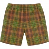 Supreme Plaid Velour Short (SS19) - Brown