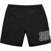 Supreme Logo Appliqué Water Short (SS19) - Black