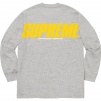 Supreme Trademark L S Top (FW19) - Heather Grey