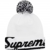 Supreme New Era Script Cuff Beanie (FW19) - White